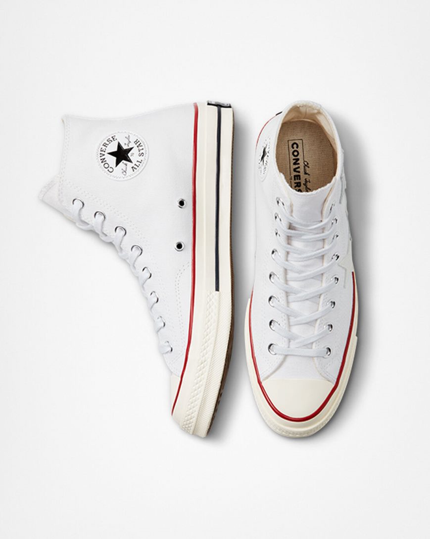 Tenisi Inalti Dama Converse Chuck 70 Star Patchwork Albi Colorati | RO SDILF490